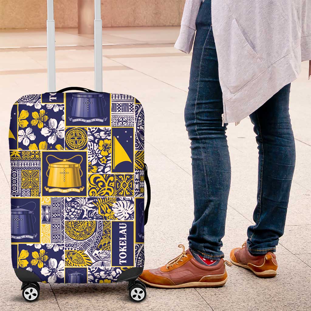 Tokelau Manuia te Kilihimahi Luggage Cover Pacific Patchwork Xmas Vibes - Polynesian Pride