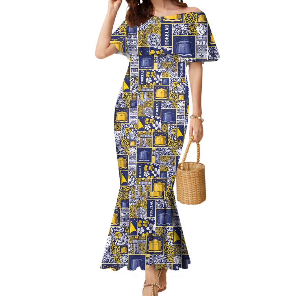 Tokelau Manuia te Kilihimahi Mermaid Dress Pacific Patchwork Xmas Vibes - Polynesian Pride