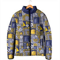 Tokelau Manuia te Kilihimahi Padded Jacket Pacific Patchwork Xmas Vibes - Polynesian Pride