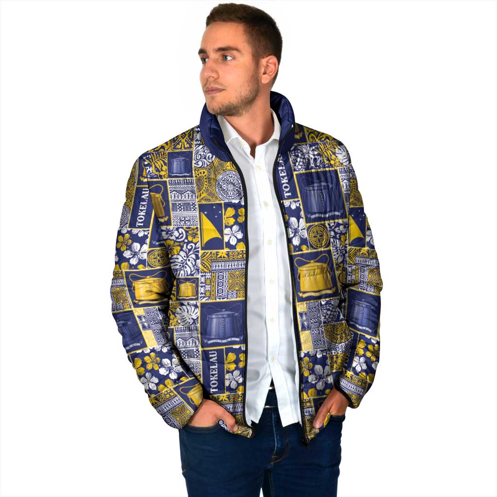 Tokelau Manuia te Kilihimahi Padded Jacket Pacific Patchwork Xmas Vibes - Polynesian Pride
