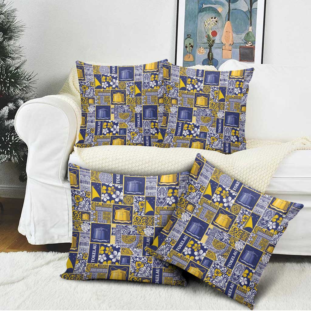 Tokelau Manuia te Kilihimahi Pillow Cover Pacific Patchwork Xmas Vibes - Polynesian Pride