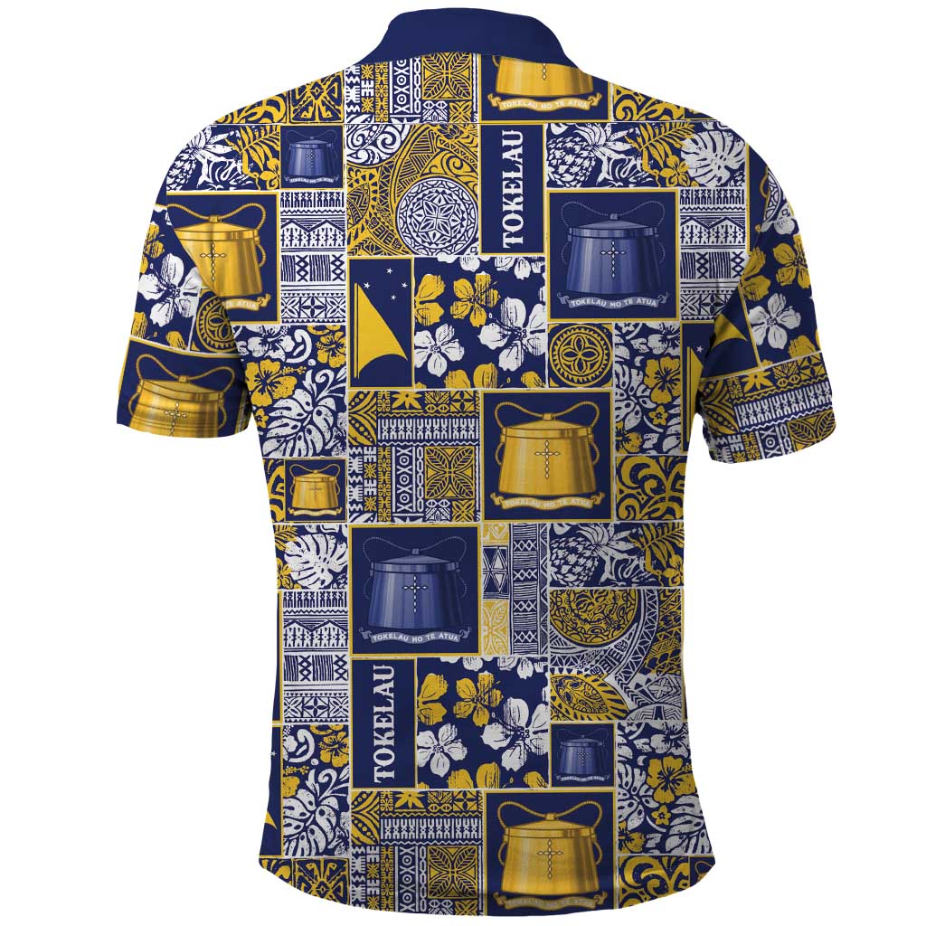 Tokelau Manuia te Kilihimahi Polo Shirt Pacific Patchwork Xmas Vibes - Polynesian Pride