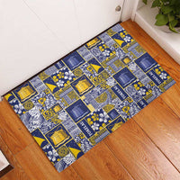 Tokelau Manuia te Kilihimahi Rubber Doormat Pacific Patchwork Xmas Vibes - Polynesian Pride