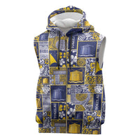 Tokelau Manuia te Kilihimahi Sleeveless Zip Hoodie Pacific Patchwork Xmas Vibes - Polynesian Pride