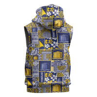 Tokelau Manuia te Kilihimahi Sleeveless Zip Hoodie Pacific Patchwork Xmas Vibes - Polynesian Pride