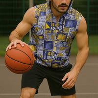 Tokelau Manuia te Kilihimahi Sleeveless Zip Hoodie Pacific Patchwork Xmas Vibes - Polynesian Pride