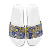 Tokelau Manuia te Kilihimahi Slide Sandals Pacific Patchwork Xmas Vibes - Polynesian Pride