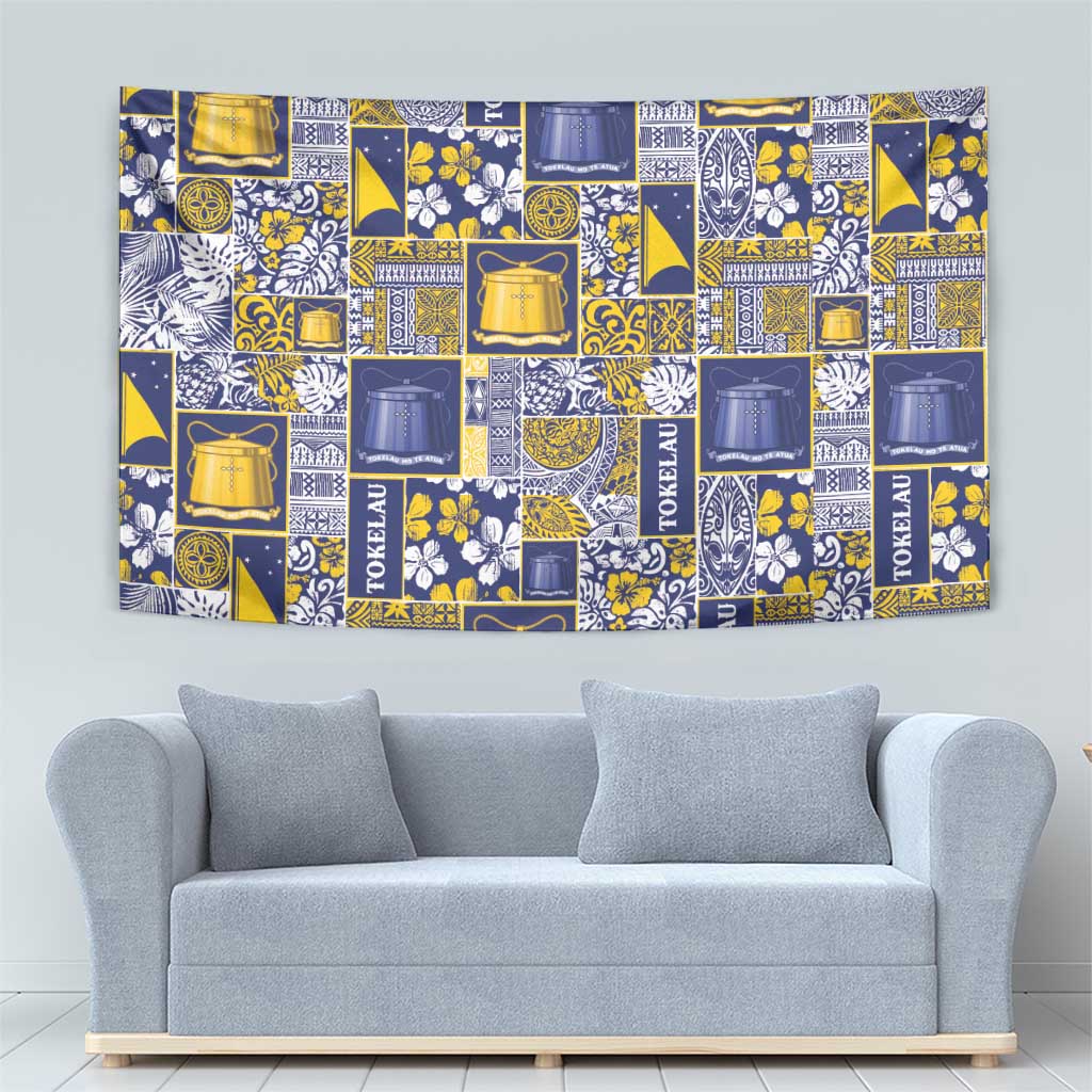 Tokelau Manuia te Kilihimahi Tapestry Pacific Patchwork Xmas Vibes - Polynesian Pride