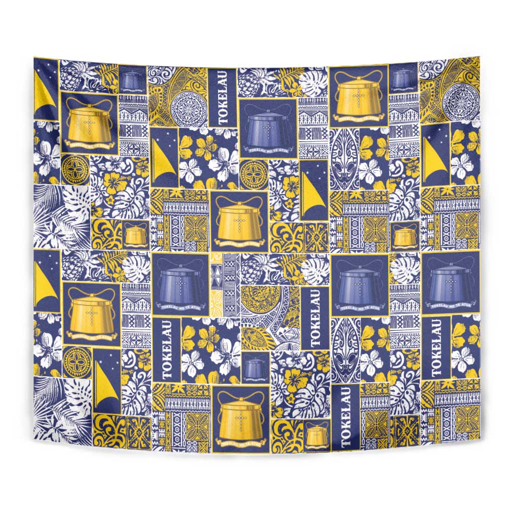 Tokelau Manuia te Kilihimahi Tapestry Pacific Patchwork Xmas Vibes - Polynesian Pride