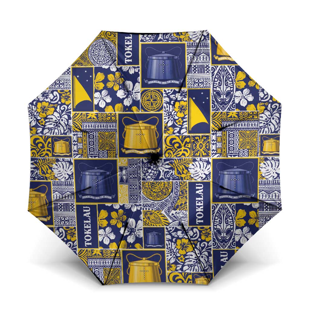 Tokelau Manuia te Kilihimahi Umbrella Pacific Patchwork Xmas Vibes - Polynesian Pride