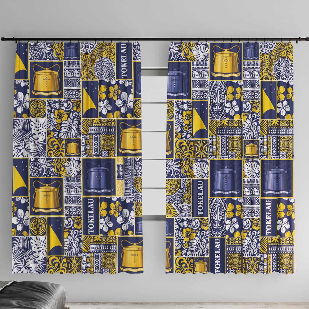 Tokelau Manuia te Kilihimahi Window Curtain Pacific Patchwork Xmas Vibes - Polynesian Pride