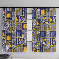 Tokelau Manuia te Kilihimahi Window Curtain Pacific Patchwork Xmas Vibes - Polynesian Pride