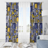 Tokelau Manuia te Kilihimahi Window Curtain Pacific Patchwork Xmas Vibes - Polynesian Pride