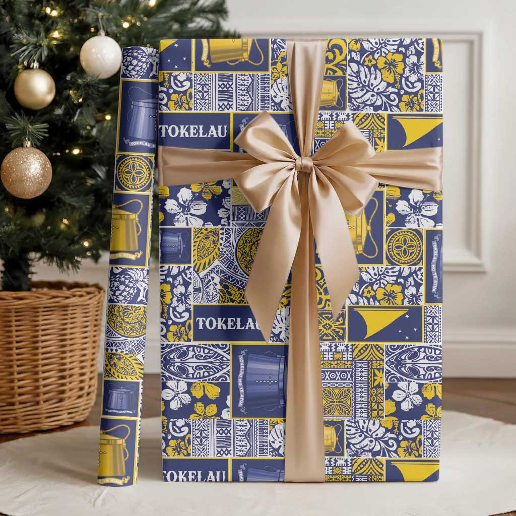 Tokelau Manuia te Kilihimahi Wrapping Paper Pacific Patchwork Xmas Vibes - Polynesian Pride