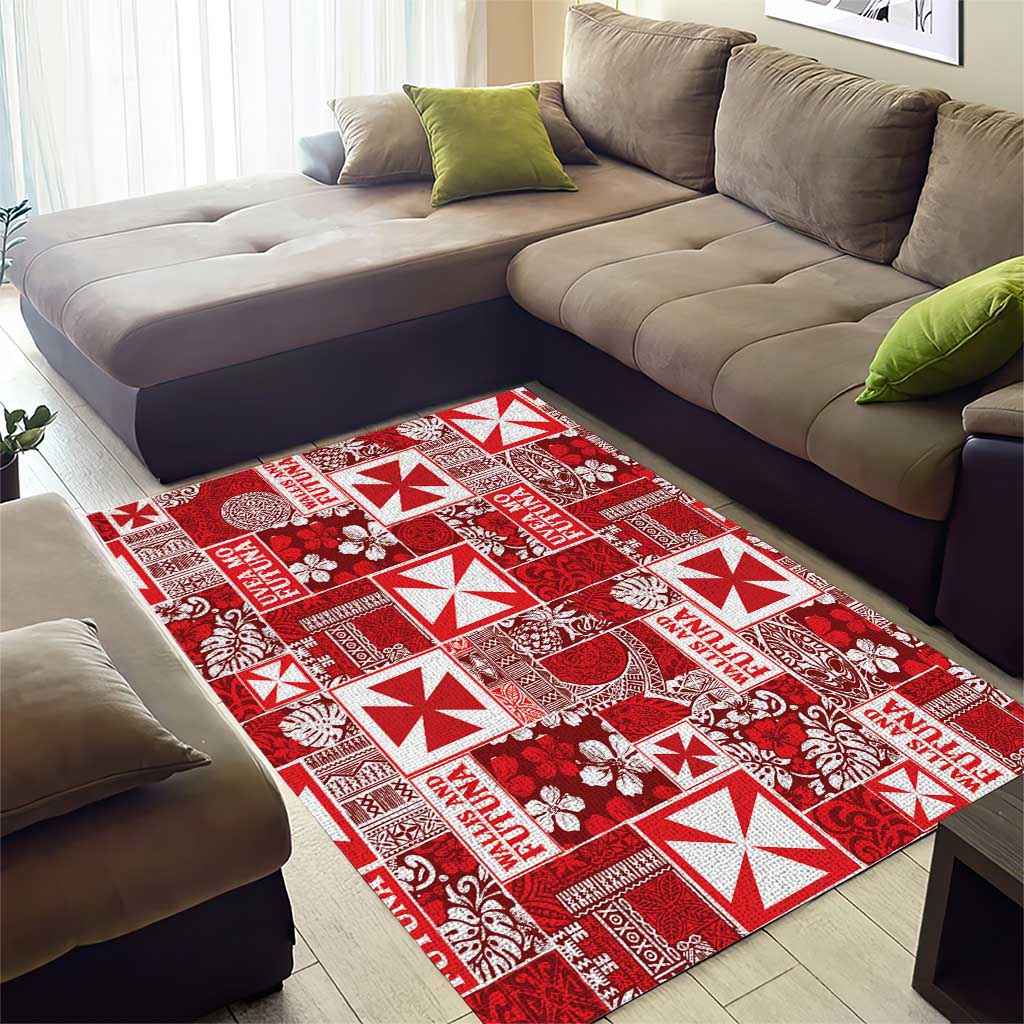 Wallis Et Futuna Kilisimasi Fiefia Area Rug Pacific Patchwork Xmas Vibes - Polynesian Pride