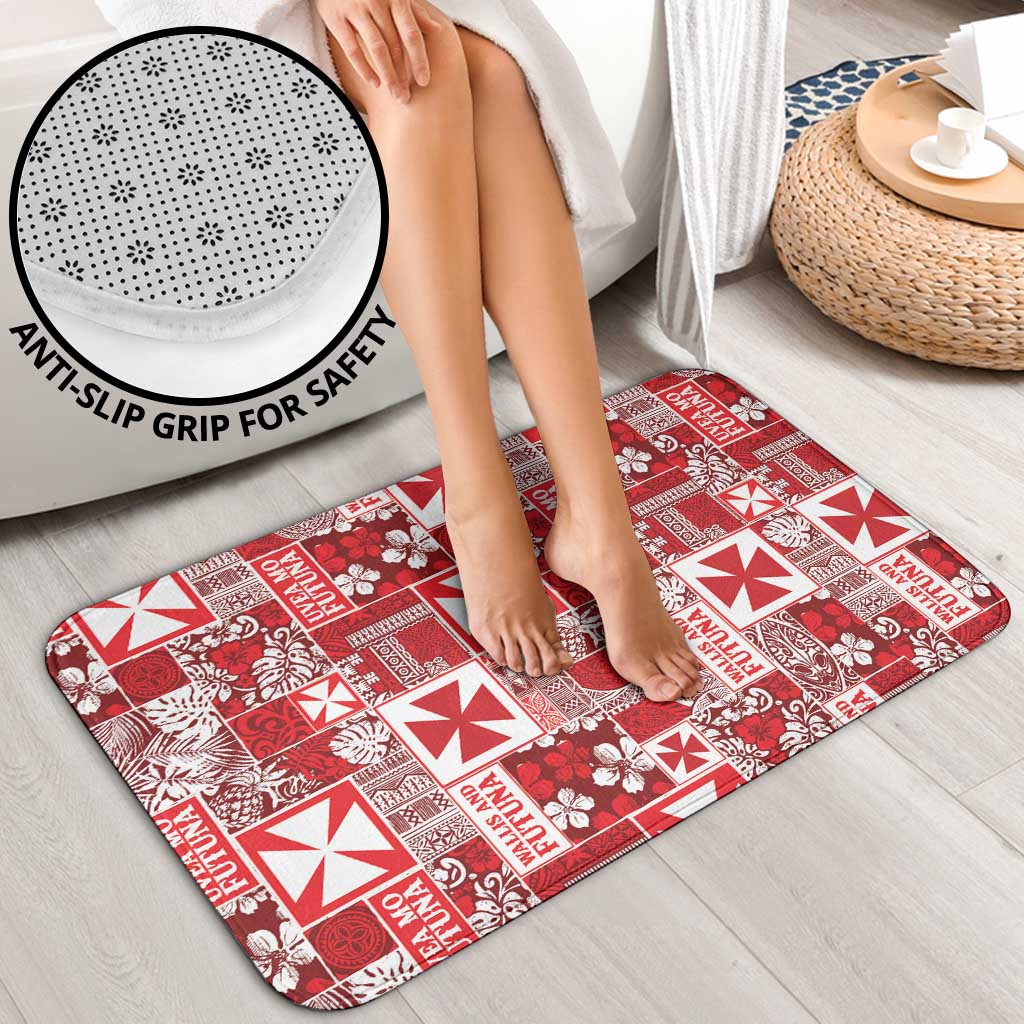 Wallis Et Futuna Kilisimasi Fiefia Bathroom Set Pacific Patchwork Xmas Vibes - Polynesian Pride