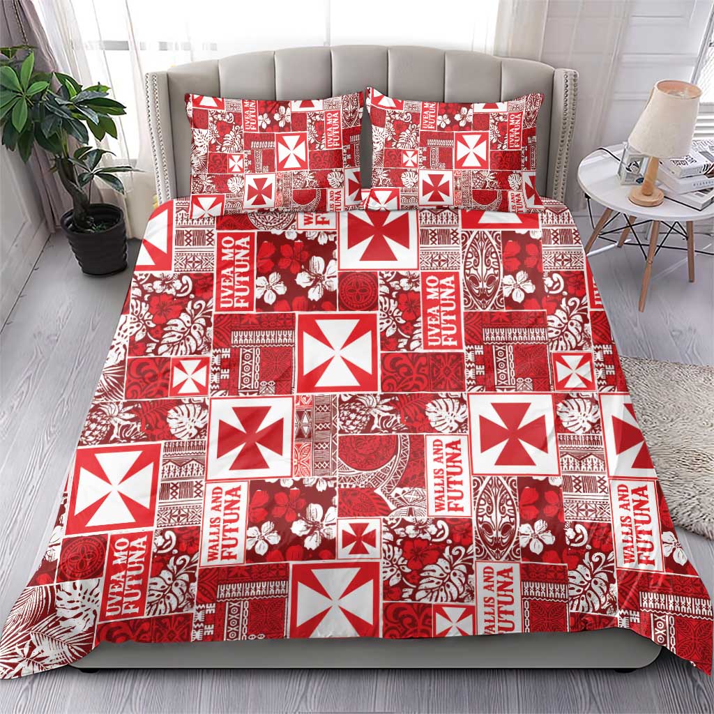 Wallis Et Futuna Kilisimasi Fiefia Bedding Set Pacific Patchwork Xmas Vibes LT9 - Polynesian Pride