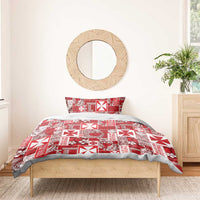 Wallis Et Futuna Kilisimasi Fiefia Bedding Set Pacific Patchwork Xmas Vibes LT9 - Polynesian Pride