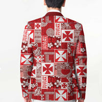 Wallis Et Futuna Kilisimasi Fiefia Blazer Pacific Patchwork Xmas Vibes - Polynesian Pride