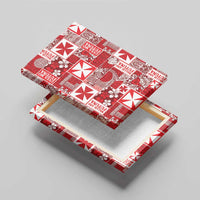 Wallis Et Futuna Kilisimasi Fiefia Canvas Wall Art Pacific Patchwork Xmas Vibes - Polynesian Pride