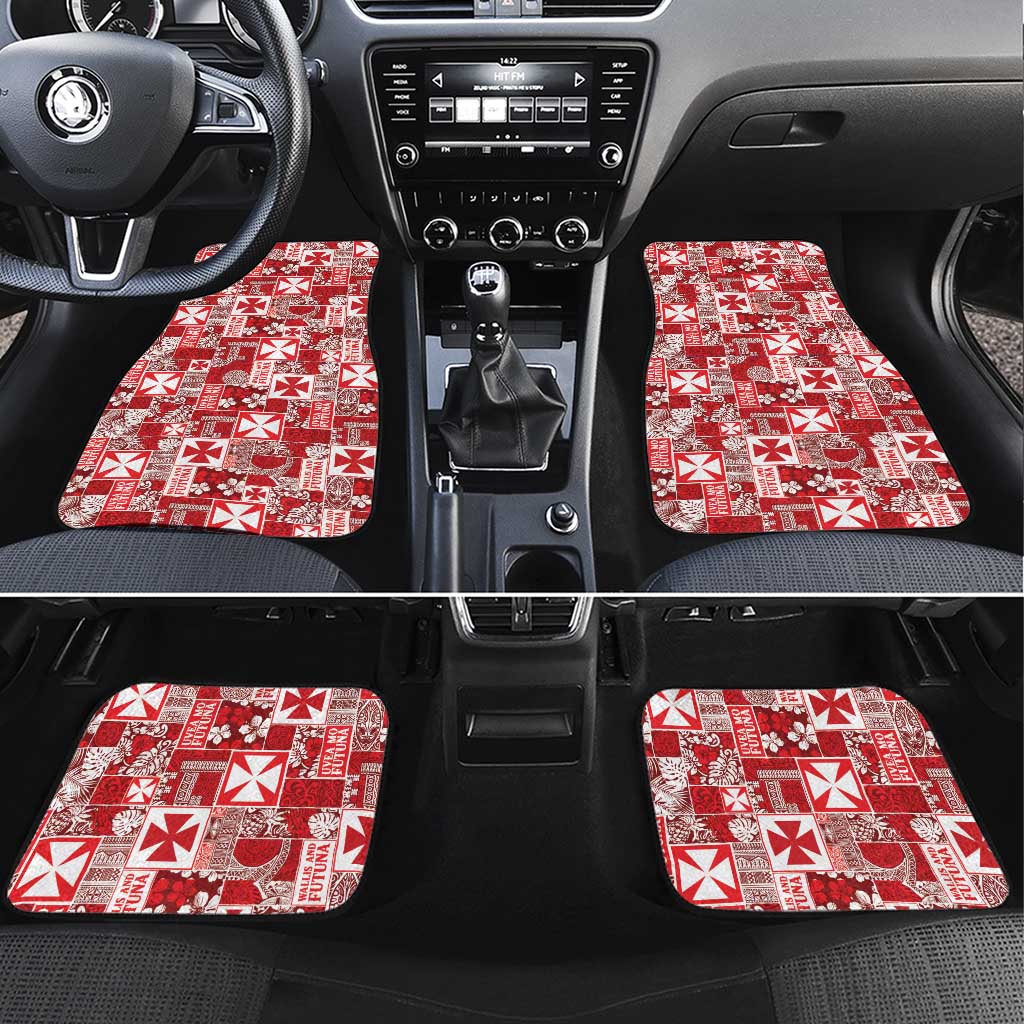 Wallis Et Futuna Kilisimasi Fiefia Car Mats Pacific Patchwork Xmas Vibes - Polynesian Pride