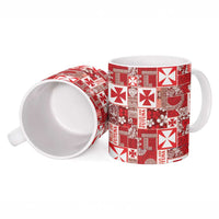 Wallis Et Futuna Kilisimasi Fiefia Ceramic Mug Pacific Patchwork Xmas Vibes LT9 - Polynesian Pride