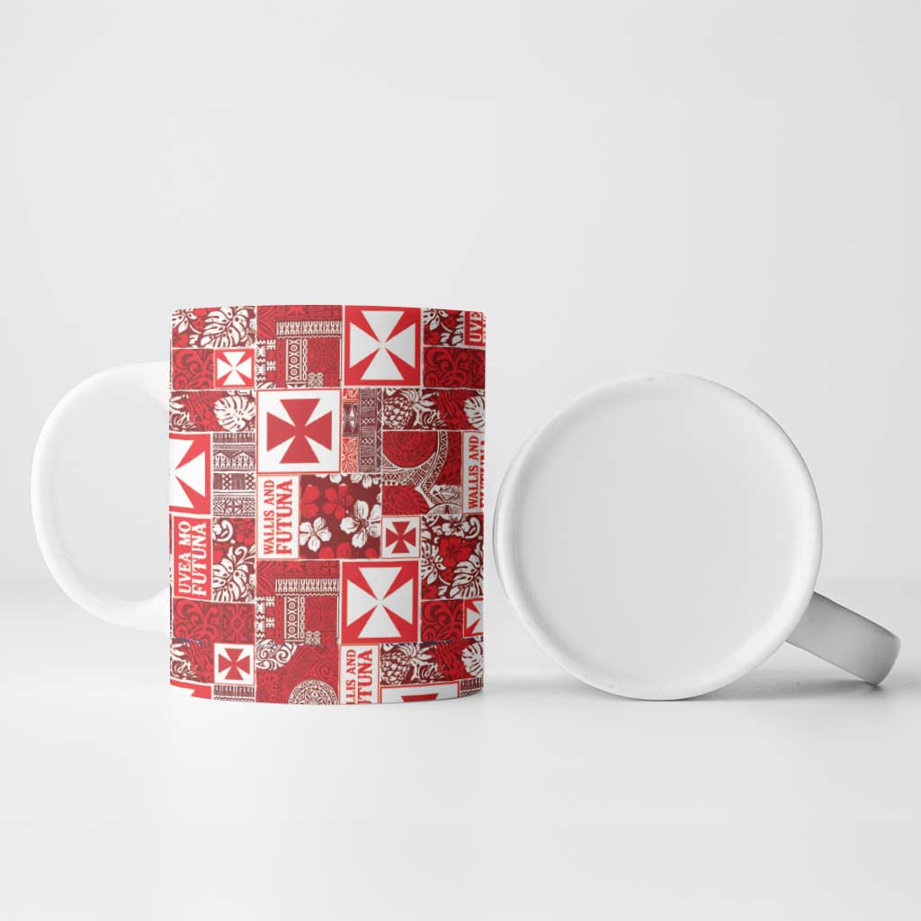 Wallis Et Futuna Kilisimasi Fiefia Ceramic Mug Pacific Patchwork Xmas Vibes LT9 - Polynesian Pride