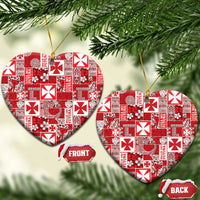 Wallis Et Futuna Kilisimasi Fiefia Ceramic Ornament Pacific Patchwork Xmas Vibes - Polynesian Pride