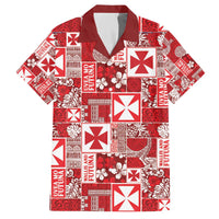 Wallis Et Futuna Kilisimasi Fiefia Family Matching Off The Shoulder Long Sleeve Dress and Hawaiian Shirt Pacific Patchwork Xmas Vibes - Polynesian Pride