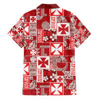 Wallis Et Futuna Kilisimasi Fiefia Family Matching Off The Shoulder Long Sleeve Dress and Hawaiian Shirt Pacific Patchwork Xmas Vibes - Polynesian Pride