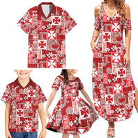 Wallis Et Futuna Kilisimasi Fiefia Family Matching Summer Maxi Dress and Hawaiian Shirt Pacific Patchwork Xmas Vibes - Polynesian Pride