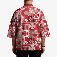 Wallis Et Futuna Kilisimasi Fiefia Kimono Pacific Patchwork Xmas Vibes - Polynesian Pride