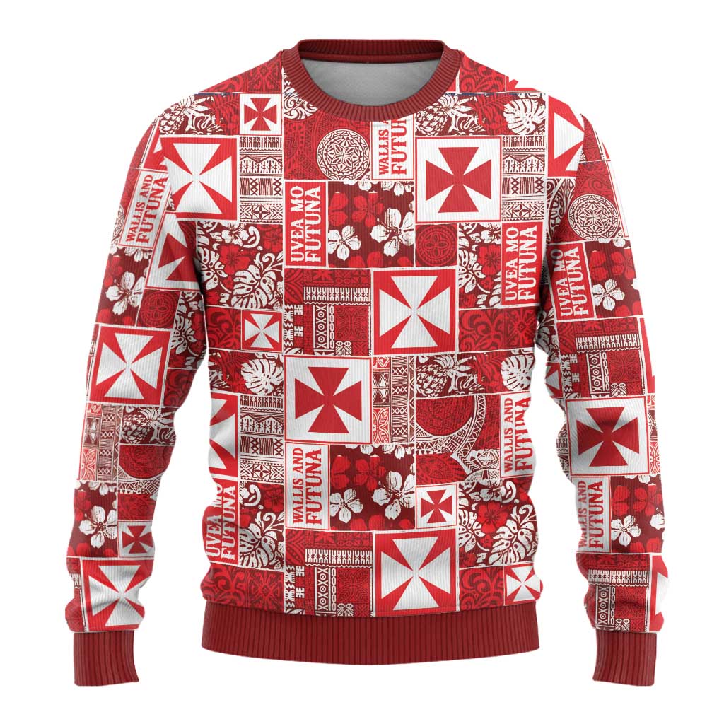 Wallis Et Futuna Kilisimasi Fiefia Ugly Christmas Sweater Pacific Patchwork Xmas Vibes - Polynesian Pride