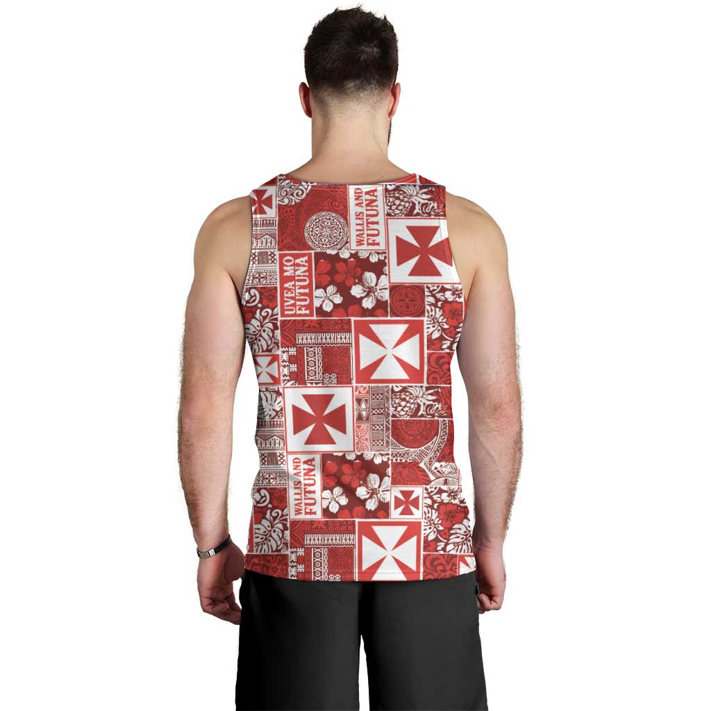 Wallis Et Futuna Kilisimasi Fiefia Men Tank Top Pacific Patchwork Xmas Vibes - Polynesian Pride