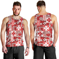 Wallis Et Futuna Kilisimasi Fiefia Men Tank Top Pacific Patchwork Xmas Vibes - Polynesian Pride