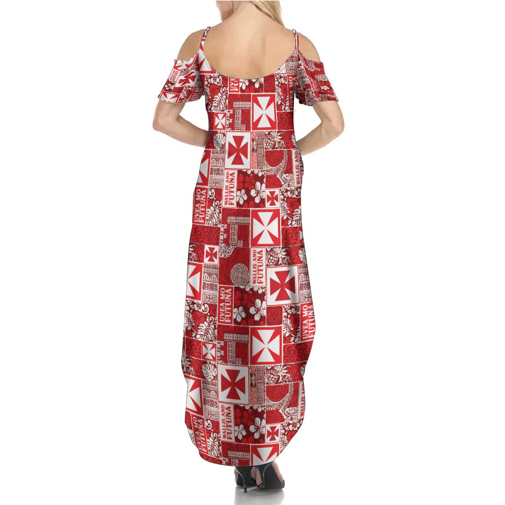 Wallis Et Futuna Kilisimasi Fiefia Summer Maxi Dress Pacific Patchwork Xmas Vibes - Polynesian Pride