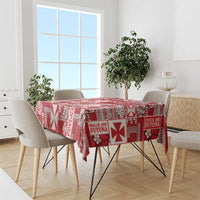Wallis Et Futuna Kilisimasi Fiefia Tablecloth Pacific Patchwork Xmas Vibes - Polynesian Pride