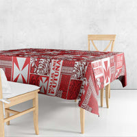 Wallis Et Futuna Kilisimasi Fiefia Tablecloth Pacific Patchwork Xmas Vibes - Polynesian Pride