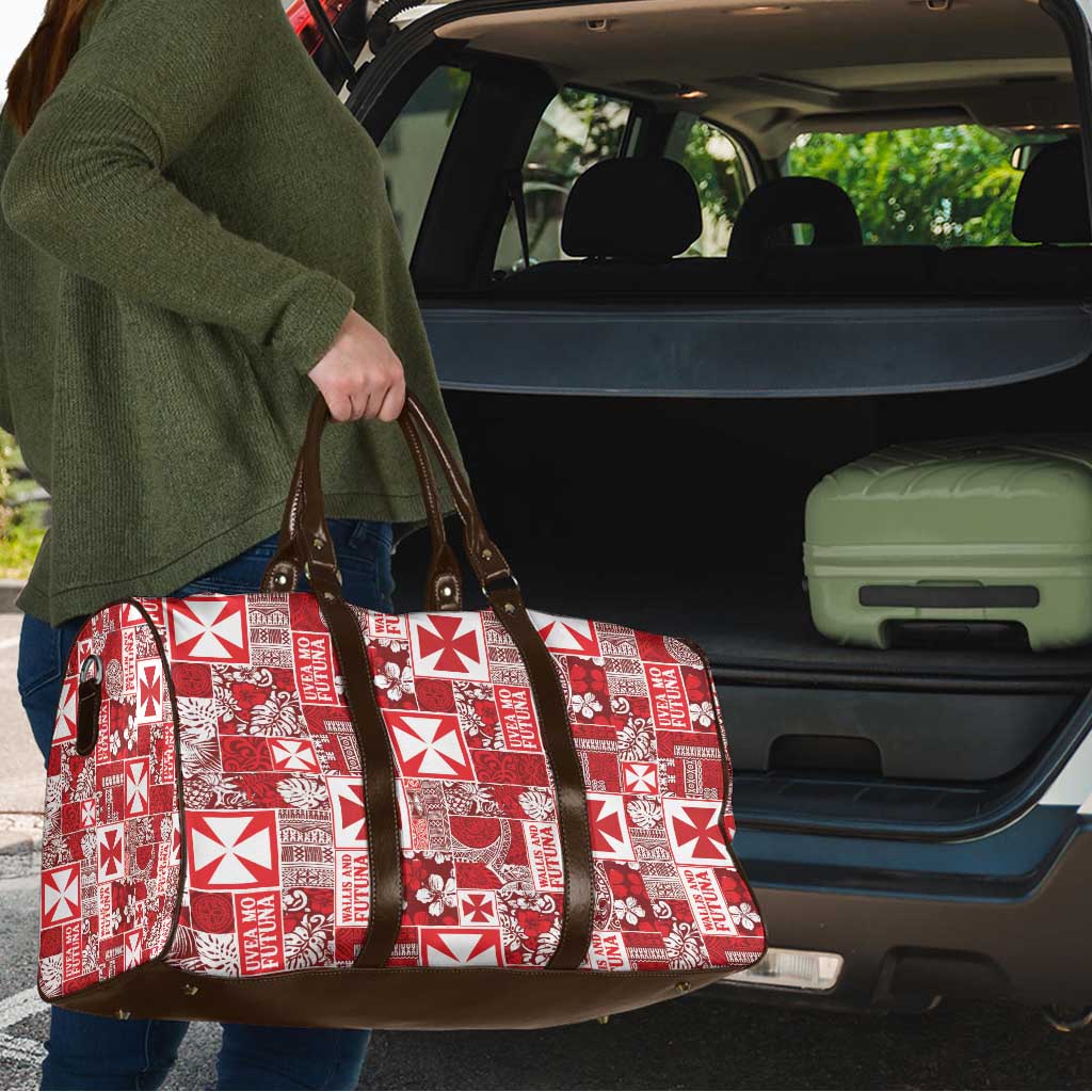 Wallis Et Futuna Kilisimasi Fiefia Travel Bag Pacific Patchwork Xmas Vibes - Polynesian Pride