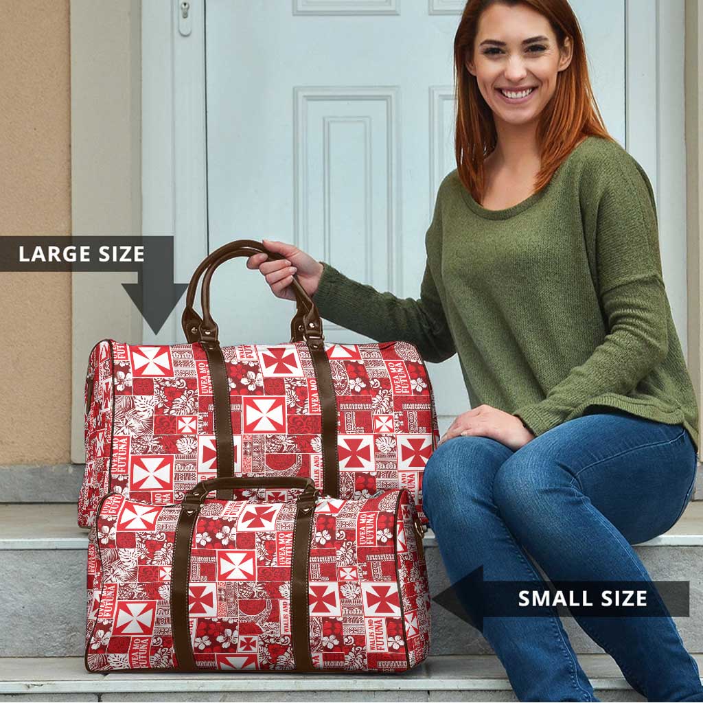 Wallis Et Futuna Kilisimasi Fiefia Travel Bag Pacific Patchwork Xmas Vibes - Polynesian Pride