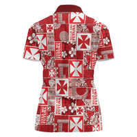 Wallis Et Futuna Kilisimasi Fiefia Women Polo Shirt Pacific Patchwork Xmas Vibes LT9 - Polynesian Pride
