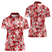 Wallis Et Futuna Kilisimasi Fiefia Women Polo Shirt Pacific Patchwork Xmas Vibes LT9 - Polynesian Pride