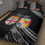 Fiji Tonga Coat of Arm Personalised Quilt Bed Set With Masi Tapa and Tongan Ngatu Together LT9 - Polynesian Pride