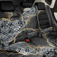 Polynesian Tribal Tattoo Back Car Seat Cover Dark Marble Pattern