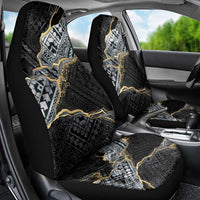 Polynesian Tribal Tattoo Car Seat Cover Dark Marble Pattern LT9 - Polynesian Pride