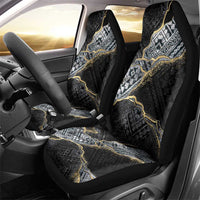 Polynesian Tribal Tattoo Car Seat Cover Dark Marble Pattern LT9 - Polynesian Pride