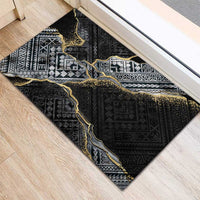 Polynesian Tribal Tattoo Rubber Doormat Dark Marble Pattern LT9 - Polynesian Pride