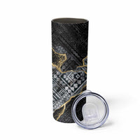 Polynesian Tribal Tattoo Skinny Tumbler Dark Marble Pattern LT9 - Polynesian Pride