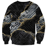 Polynesian Tribal Tattoo Sweatshirt Dark Marble Pattern LT9 - Polynesian Pride