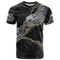 Polynesian Tribal Tattoo T Shirt Dark Marble Pattern LT9 Black - Polynesian Pride